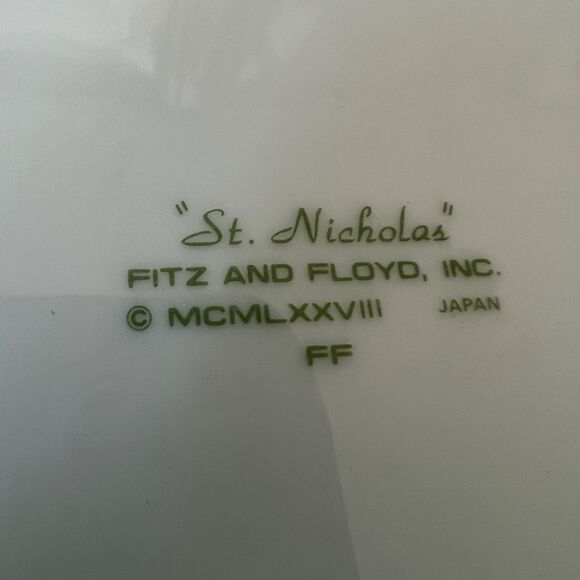 Fritz and Floyd St. Nicholas Salad or Dessert Plate Santa Claus Christmas Plates - Picture 5 of 5